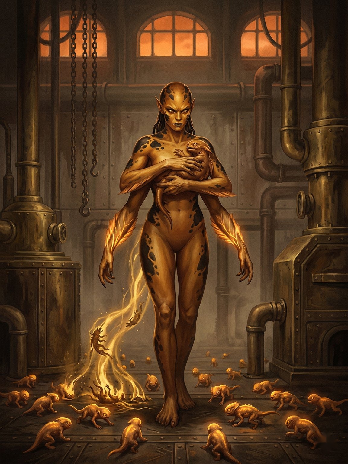 Ilustración de Thyra, Madre de la Marea