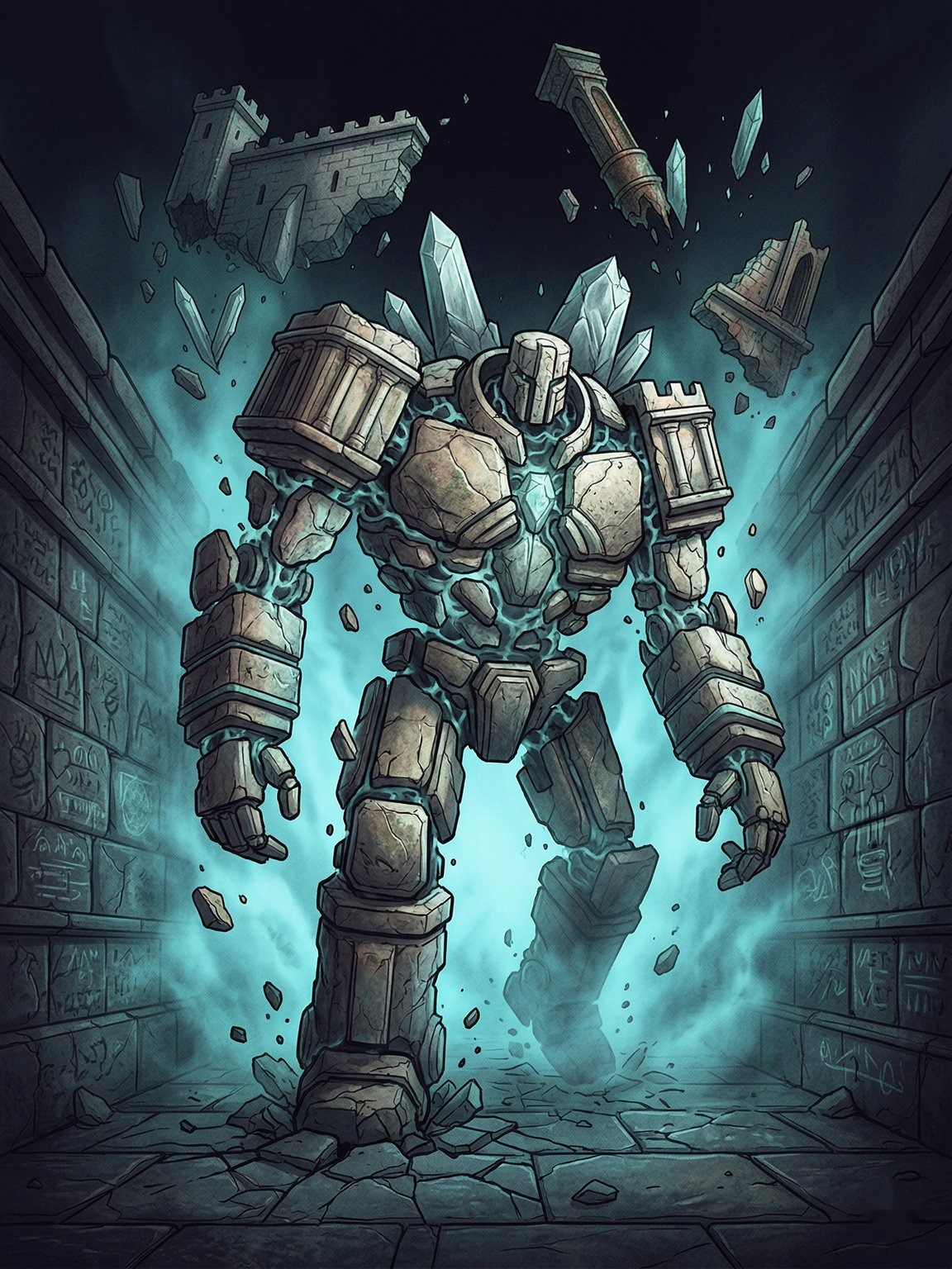 Ilustración de Gólem del Corredor