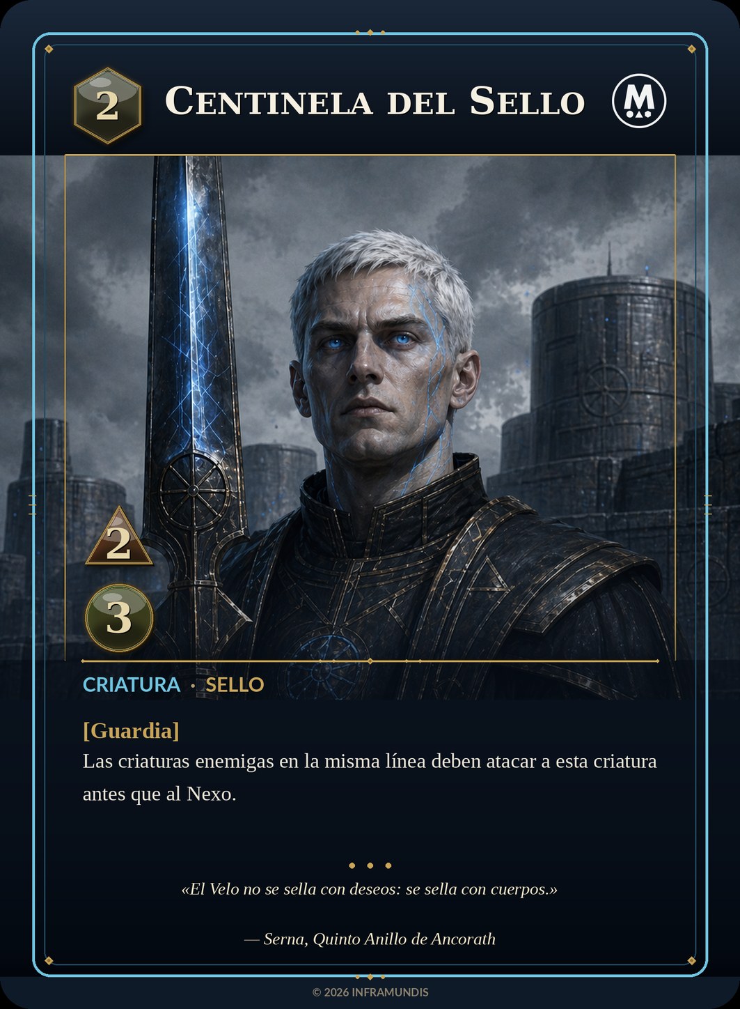 Carta de muestra del Print & Play: Centinela del Sello