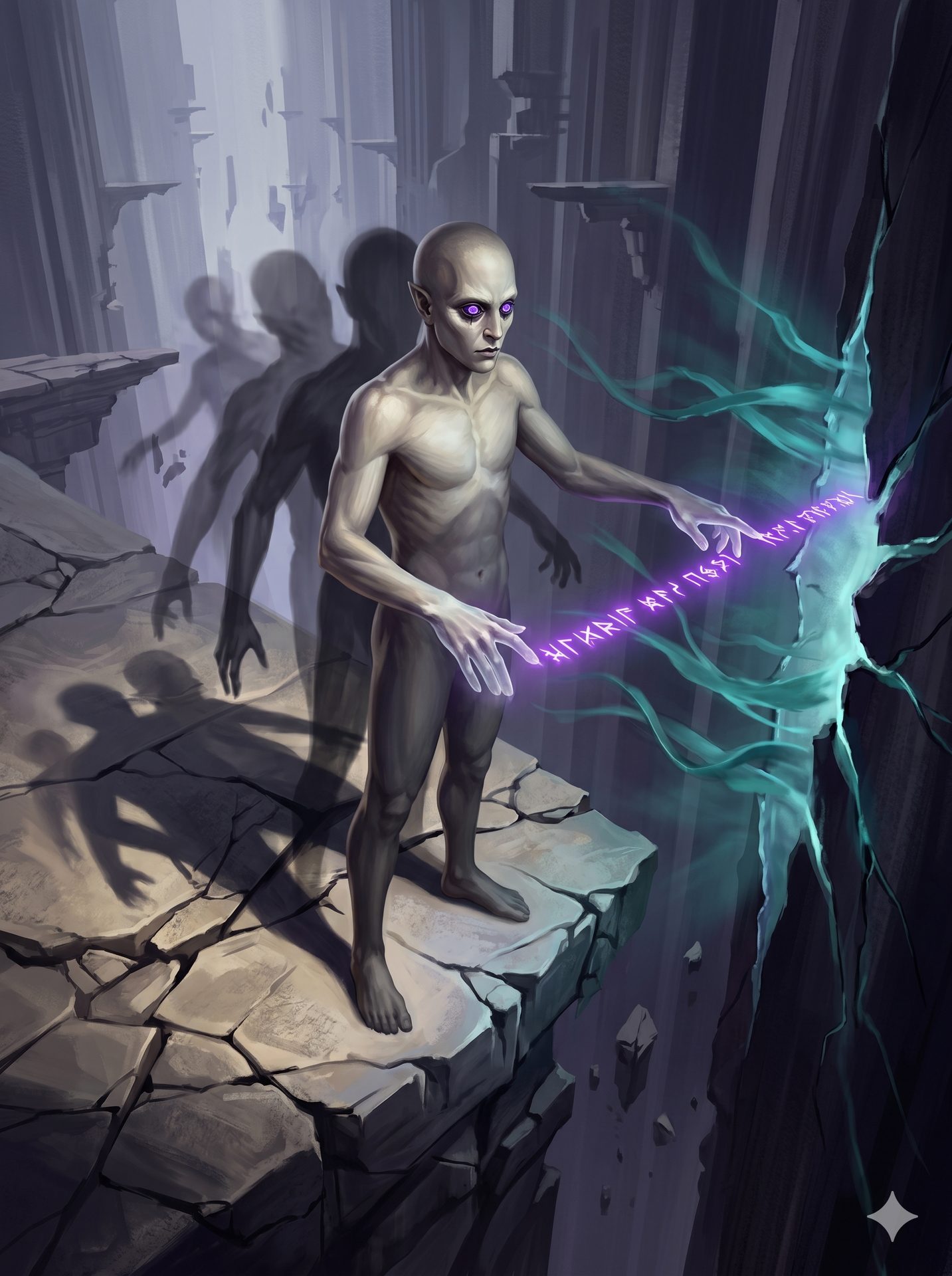 Un palimpsesto editando una grieta del Velo